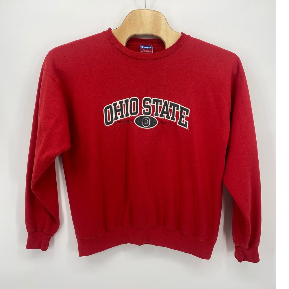Champion Sweatshirt Unisex XL Red Excellent Ohio State Buckeyes Graphic Crewneck